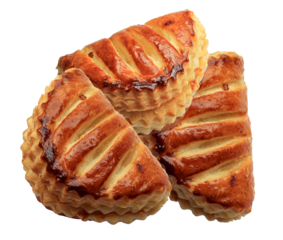 delicious golden brown baked pastries stacked in a pyramid shape, offering a sweet and flaky dessert option with a tempting texture, perfect for culinary themes.