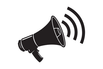 Megaphone silhouette  vector illustration