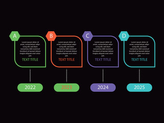 vector illustration infographic design template with 4 steps. Template for process, presentations, layout, banner, brochure.