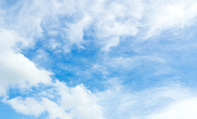 Fototapeta premium Sky cloud blue nature background paronama web cloudy summer winter season day, light beauty horizon spring brigth gradient calm abstract backdrop air nature view wallpaper landscape environment