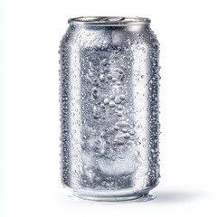 Zero-calorie sparkling water can, ice-cold condensation droplets macro, modern health branding