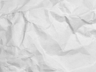 Obraz premium Crumpled White Paper Texture Background, Wrinkled Blank Sheet with Soft Shadows
