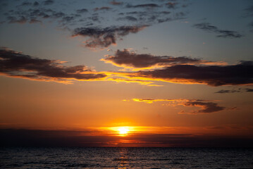 Sunrise Over the Parched, Dry Bed of the Aral Sea