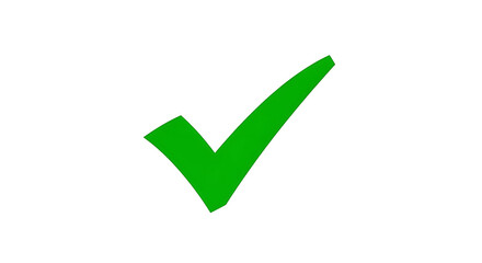 A large green checkmark on a white background symbolizing approval and confirmation