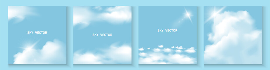 Sky Blue,Cloud poster, cards, banner, Background, Summer Clear Sky over beach, realistic nature sunrise in ,Spring panorama white clouds over blue ocean,Sunset landscape, for cosmetic, ads, web cover