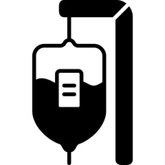 Blood Transfusion Procedure Fill Icon: Hospital and Medicine