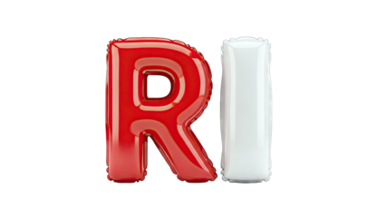 Red 'R' and White 'I' Letter Balloons