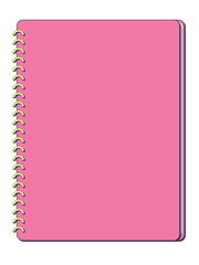ピンクのポップな表紙のリングノート
