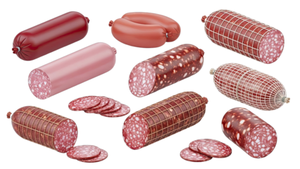 Assortment of Salami and Sausage Products