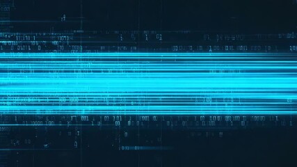 Abstract digital data stream flowing with blue light effect background. - Powered by Adobe