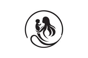 Happy mother&rsquo;s Day Icon Set Love and Care Symbol icon on white background.