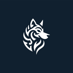 Tribal Wolf Logo