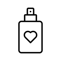 Obraz premium Valentine perfume bottle fragrance gift line art icon 