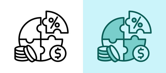 Dividend whitegreen icon