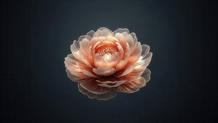 Exquisite Translucent Peony Flower with Delicate Petals.