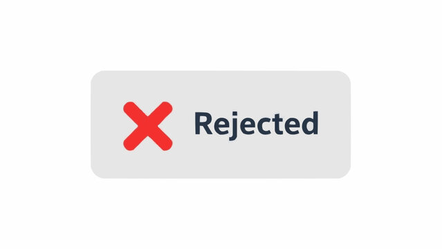 Rejected Red X Mark Symbol.