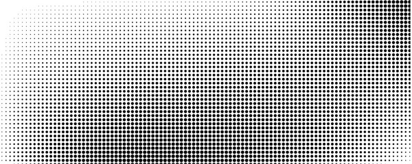 Grunge halftone gradient background. Faded grit noise texture. White and black sand wallpaper. Retro pixelated backdrop. Anime or manga style comic overlay. Vector graphic design textured template