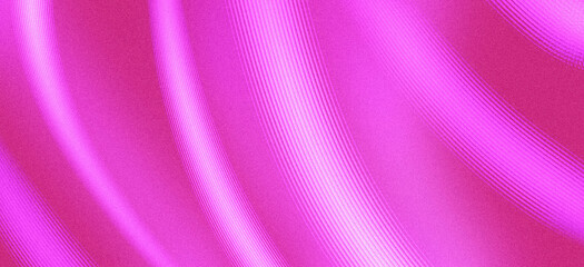 Obraz premium Abstract grainy gradient background, neon pink curved lines texture modern poster banner design