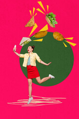 Sketch image artwork montage 3D photo collage of cuisine restaurant gourmet cooking dinner sandwich...