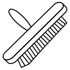 Scrub Brush line art vector