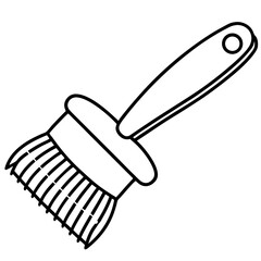 Scrub Brush line art vector