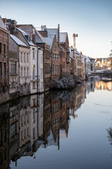 Naklejka premium The outdoors in Ghent during the winter. 