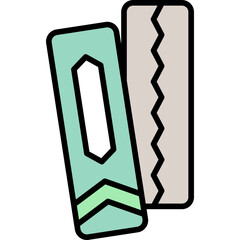 chewing gum icon in Filled Line Style
