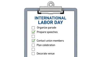 International labor day 1 may celebrations and workers rights movements globally