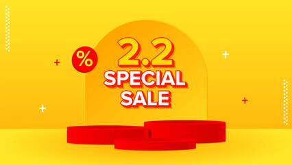 2.2 sale podium banner tamplate