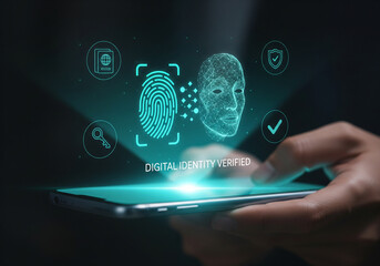 Digital identity verification on a smartphone with biometric security