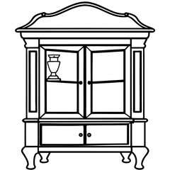 Curio cabinet  vector