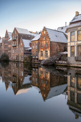 Obraz premium The outdoors in Ghent during the winter. 
