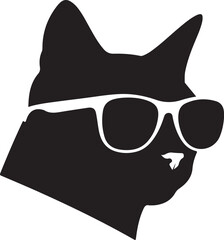 Cool Cat Silhouette Vector Bundle