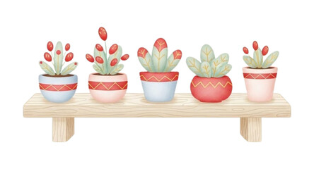 Green plants in pots