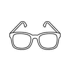 Simple Outline Icon of Eyeglasses - Clear Vector Illustration