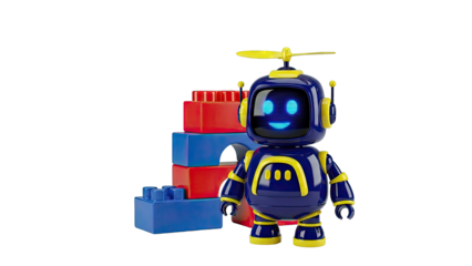 Cute Robot with Building Blocks