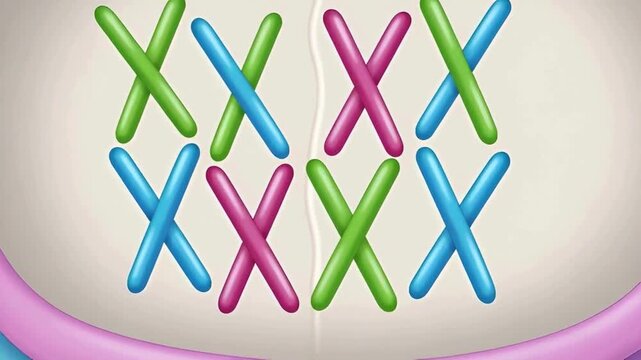 Colorful Metaphase Animation Showing Chromosome Alignment &ndash; Classroom Science