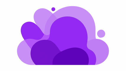 Obraz premium Abstract organic shapes in varying shades of purple with transparency