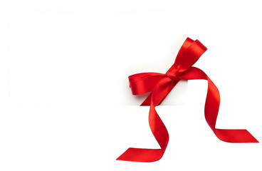 [Generative AI] 빨간 리본이 묶인 빈 가격표 태그