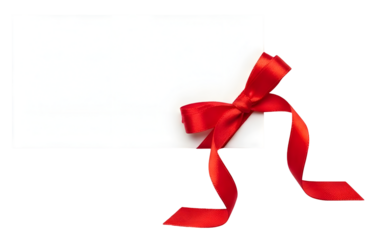 [Generative AI] 빨간 리본이 묶인 빈 가격표 태그