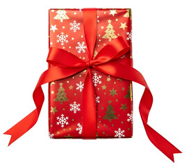 [Generative AI] 리본으로 포장된 크리스마스 선물 상자