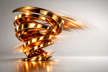 Obraz premium A dynamic spiral form illustrates ambition growth and disciplined fire energy for lunar renewal