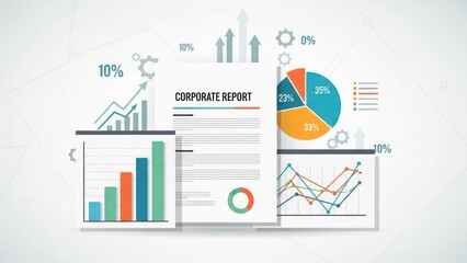 vector illustration of business graph