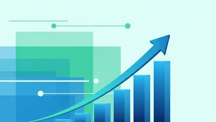 business graph with arrow