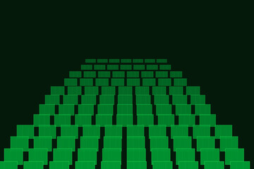 Green Sustainable Solar Energy Farm. Ecological Nature and Renewable Power Plant Concept