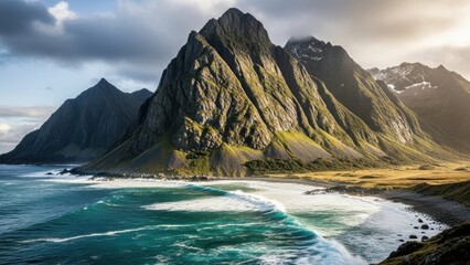 Coastal mountain landscape nature photography