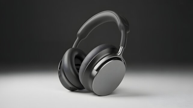 Premium Over Ear Headphones on Dark Minimal Background
