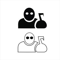 Adobe IllustrBlack Solid Icon Vector Isolated on White  Minimal UI Symbol Designator Artwork