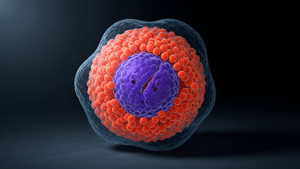 Detailed microscopic visualization displaying cell structure and biological architecture through