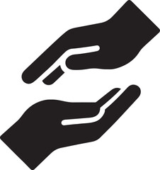 vector hand sign icon silhouette 